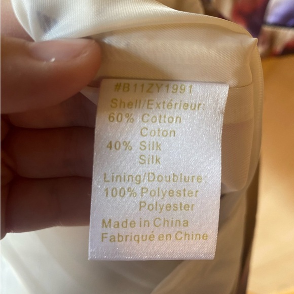 Sandra Angelozzi Cotton/Silk Blend Abstract Cap Sleeve Dress Size Medium - Picture 7 of 10